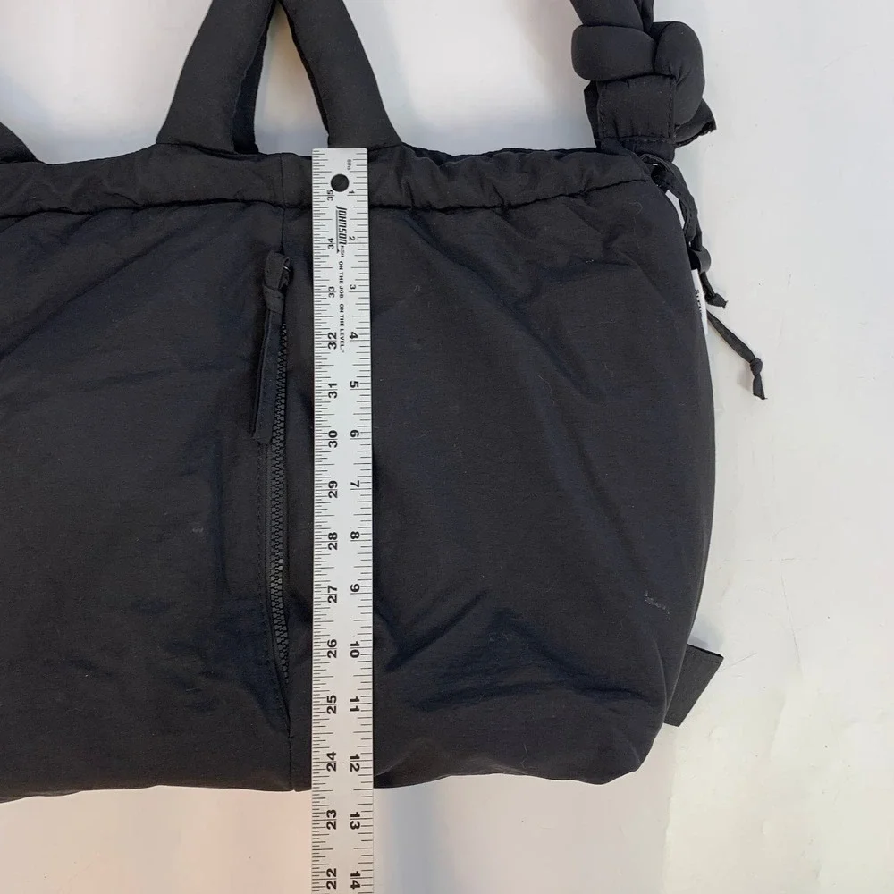 ÖLEND Backpacks Black Large Padded Shoulder Nylon Tote‎ Bag Drawstring Closure
